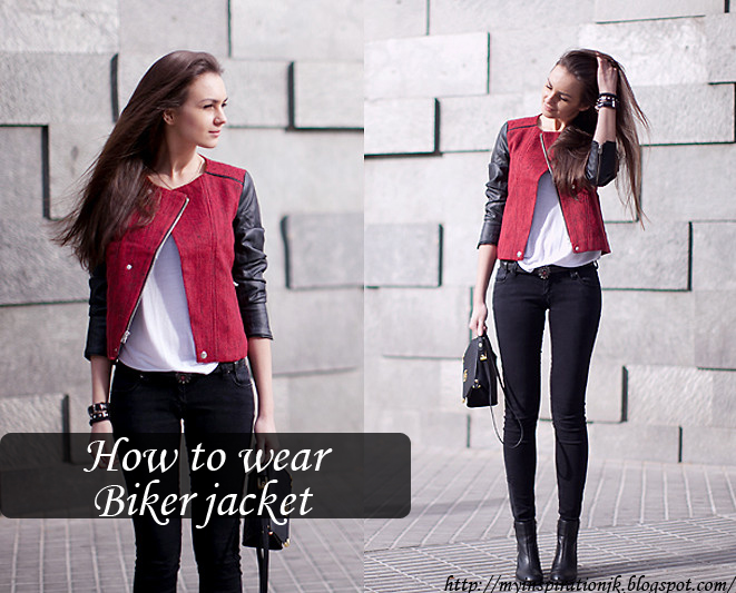 How to wear "Biker jacket"\С чем носить "куртку косуха" Shine of Style