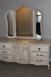 Glazed dresser and mirror $sold