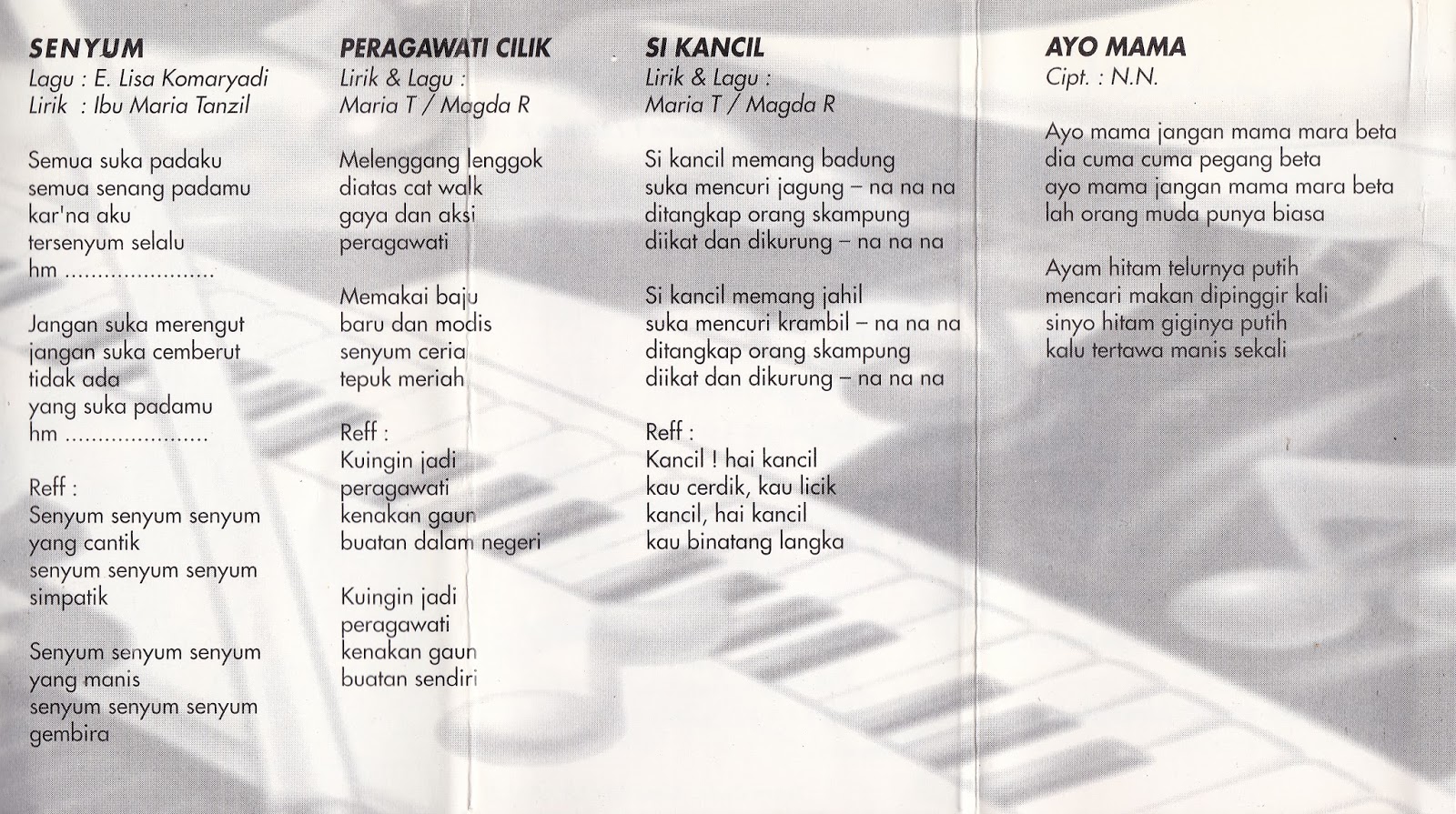 Sampul Kaset Album Lagu Anak Indonesia Jaman Dulu 01 09 16