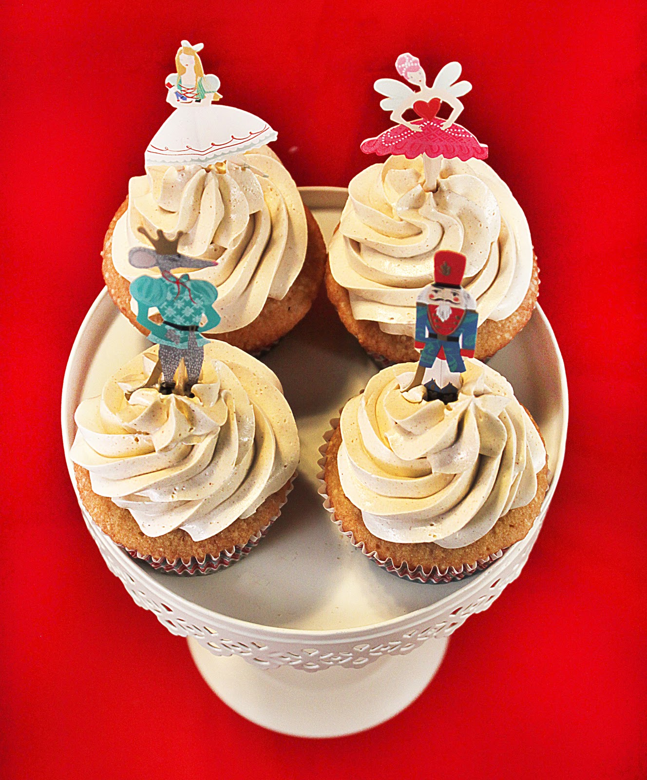 Ingredients of a 20something Christmas Nutcracker cupcakes