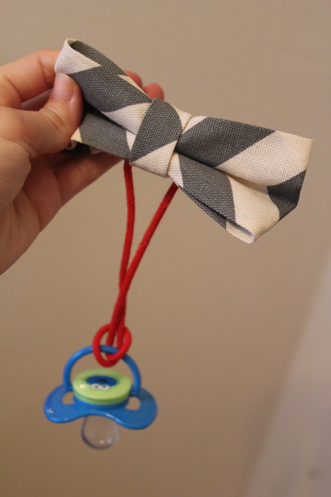 Fun with the Fullwoods DIY (no sew) Bow Tie Pacifier Clip