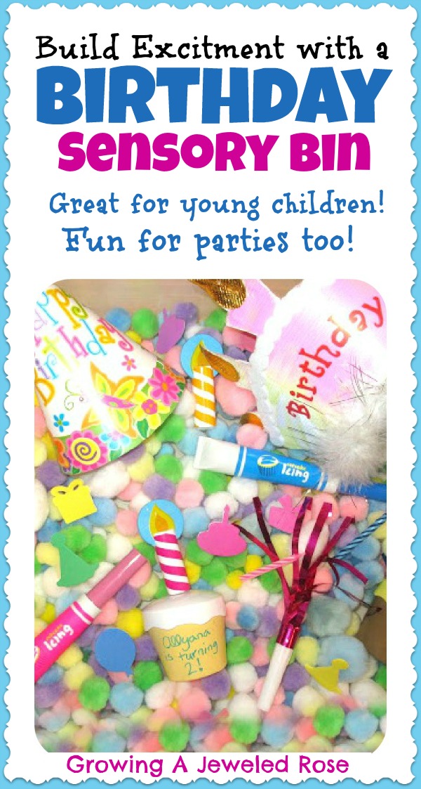 Birthday Sensory Bin Growing A Jeweled Rose