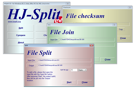 تحميل برنامج HjSplit 3 مجانا مع الشرح لتقسيم و تجميع الملفات