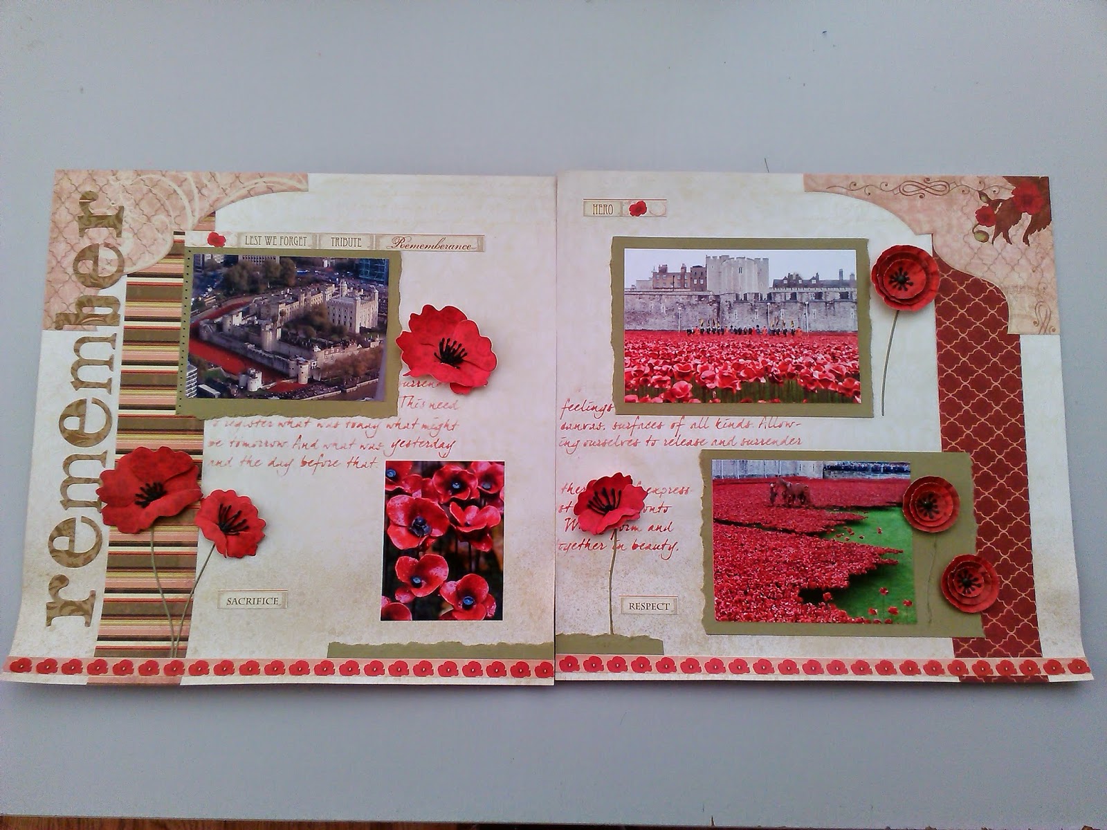 Crafts U Love Scrapbook Club Remember the Poppies