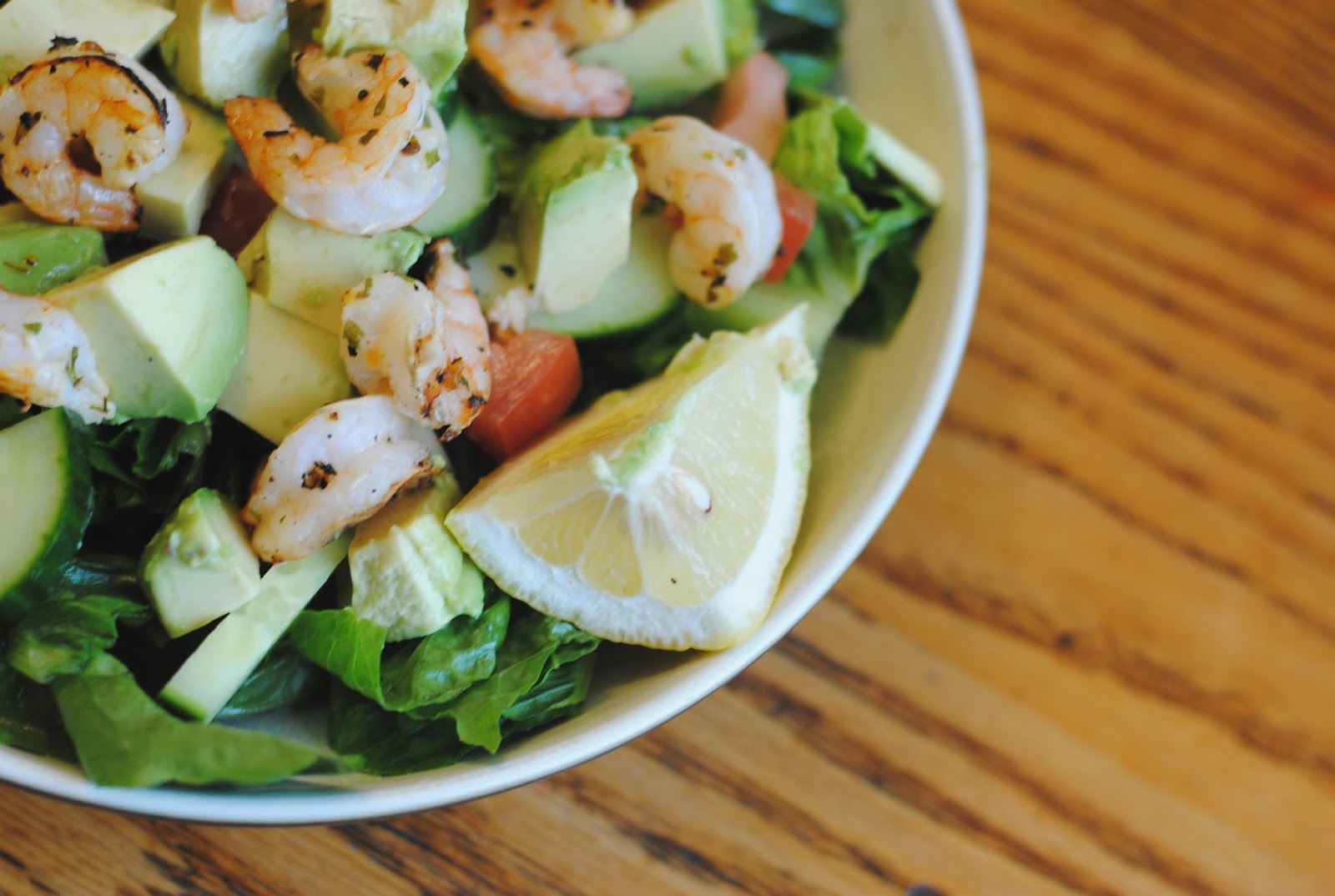 nest + venture summer eatin green goddess salad with grilled shrimp