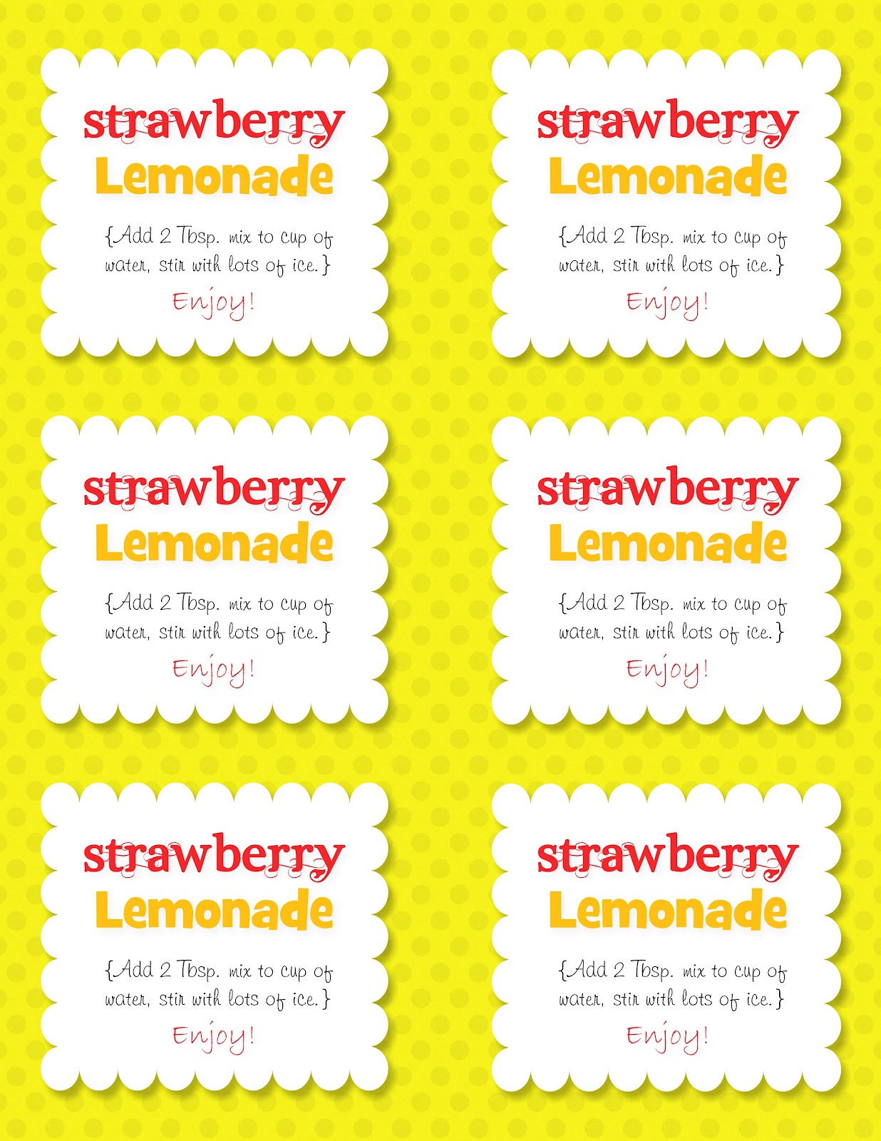 Strawberry lemonade, Drink label, Teacher gifts