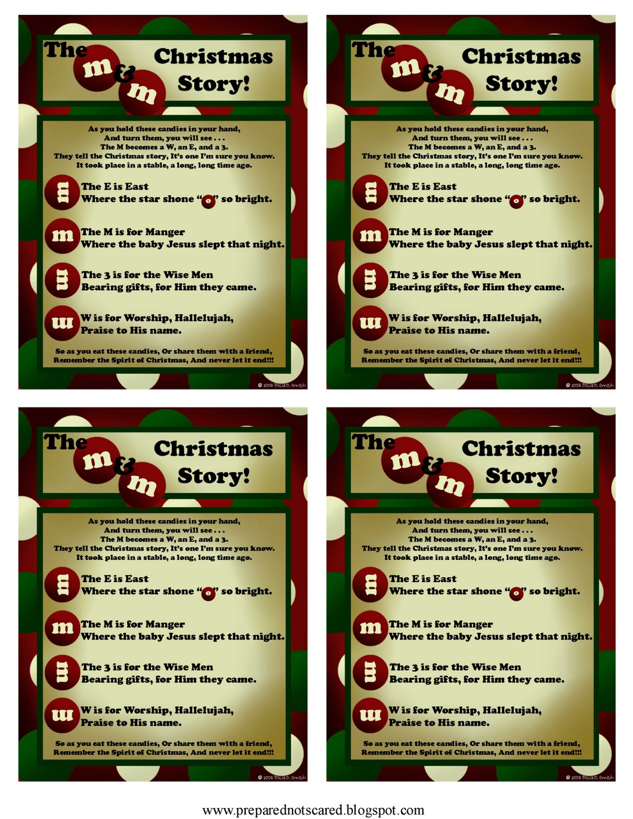 Prepared NOT Scared! The M&M Christmas Story!