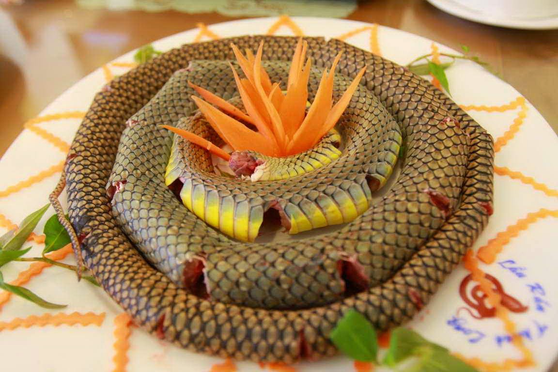 Strange foods in Vietnam - snake