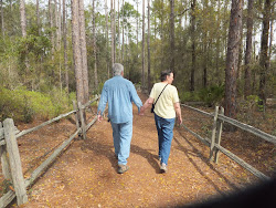 Walking down the path to the old Chesser Homestead.