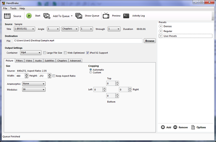 handbrake video converter picture settings handbrake video converter picture settings