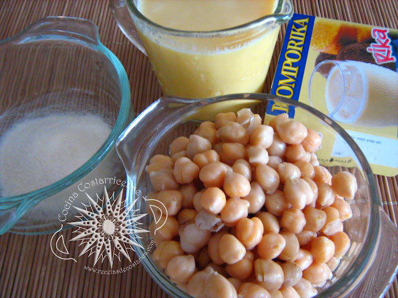 Cocina Costarricense Flan de garbanzos (mousse)