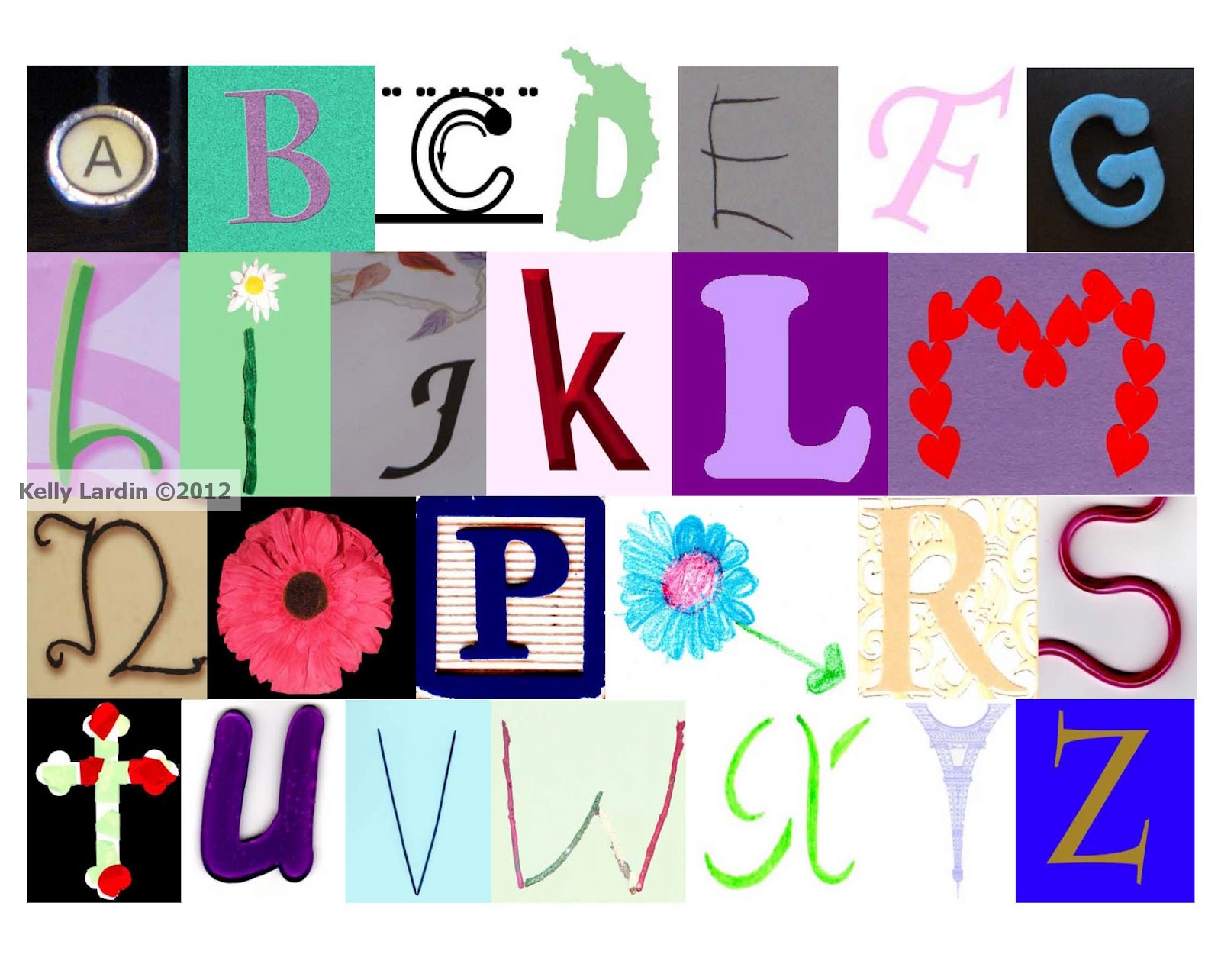 A Day's Journey Alphabet Collage