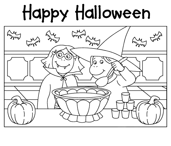 halloween coloring pages: Halloween Coloring Games