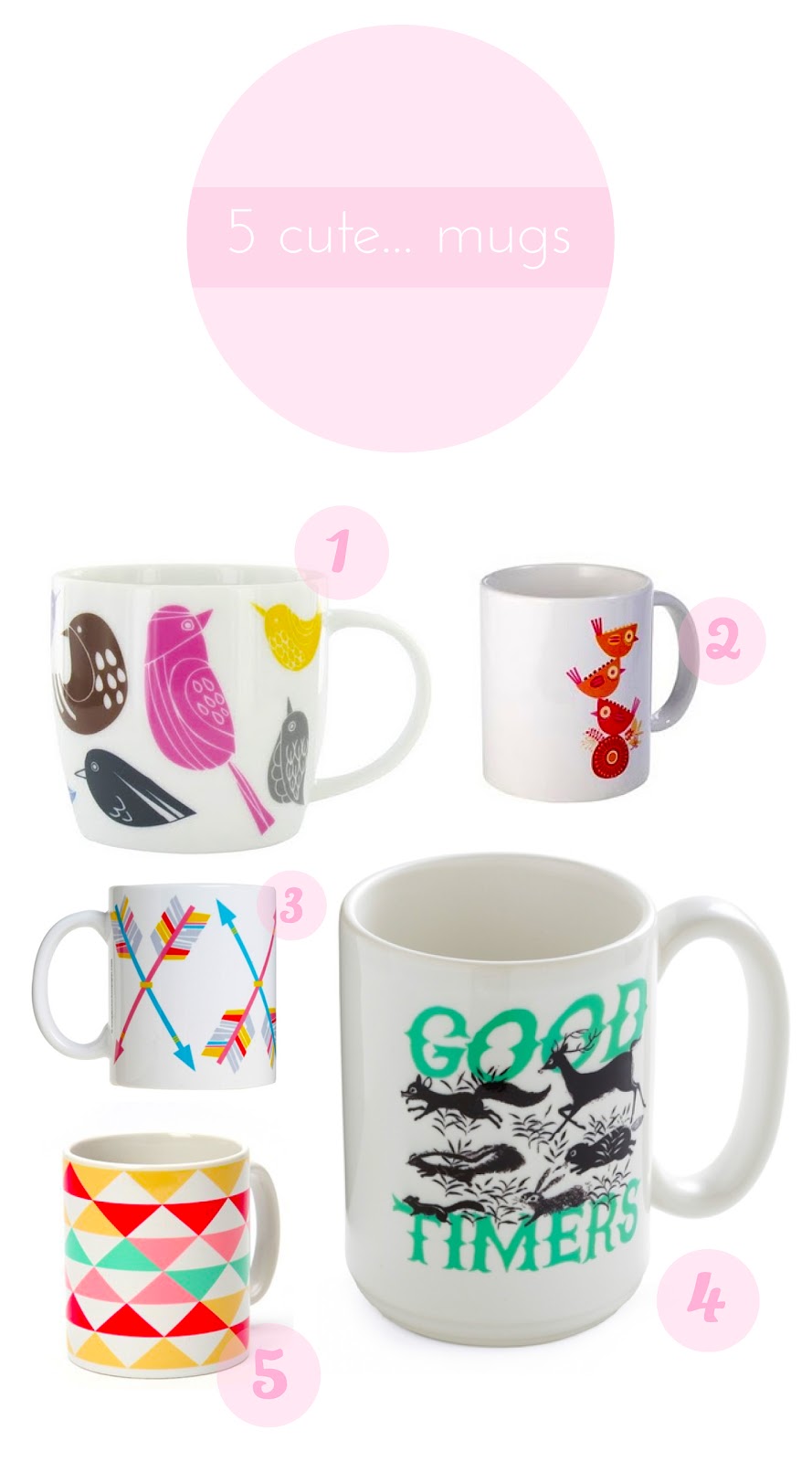 Something Nice Designs 5 Cute Mugs!