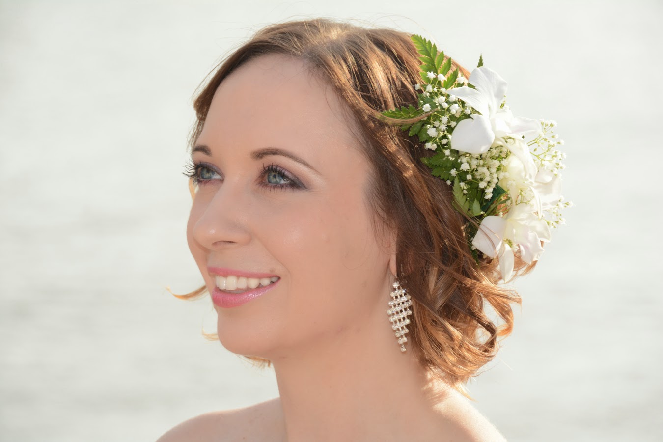 Hawaii Wedding Flowers White Dendrobium Hair Flowers