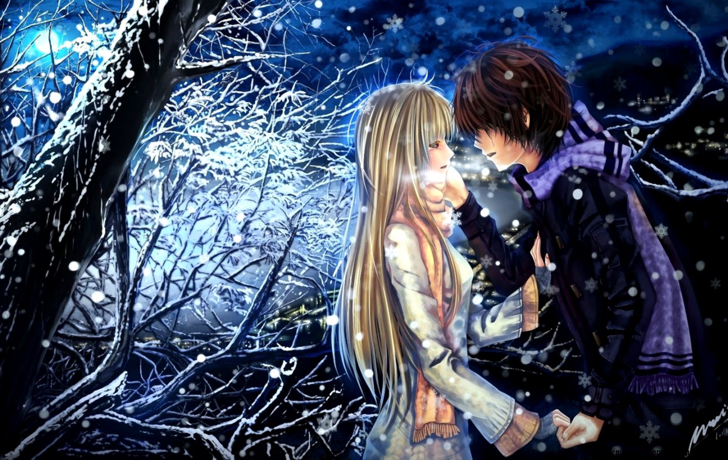 Download Anime Boy Girl Couple Love Cool Wallpaper 1600x1000 Download Anime Boy Girl Couple Love Cool Wallpaper 1600x1000