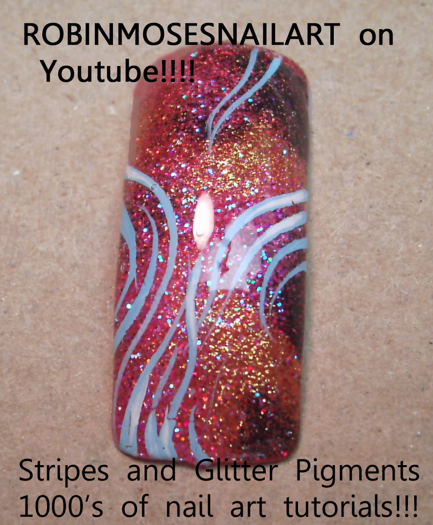 Robin Moses Nail Art mac eyeshadow nail, mac reflects pink, mac