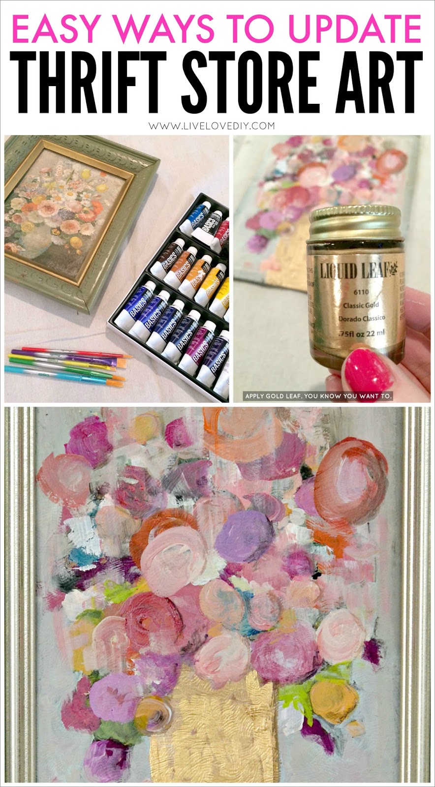 How To Easily Update Thrift Store Art LiveLoveDIY Bloglovin’
