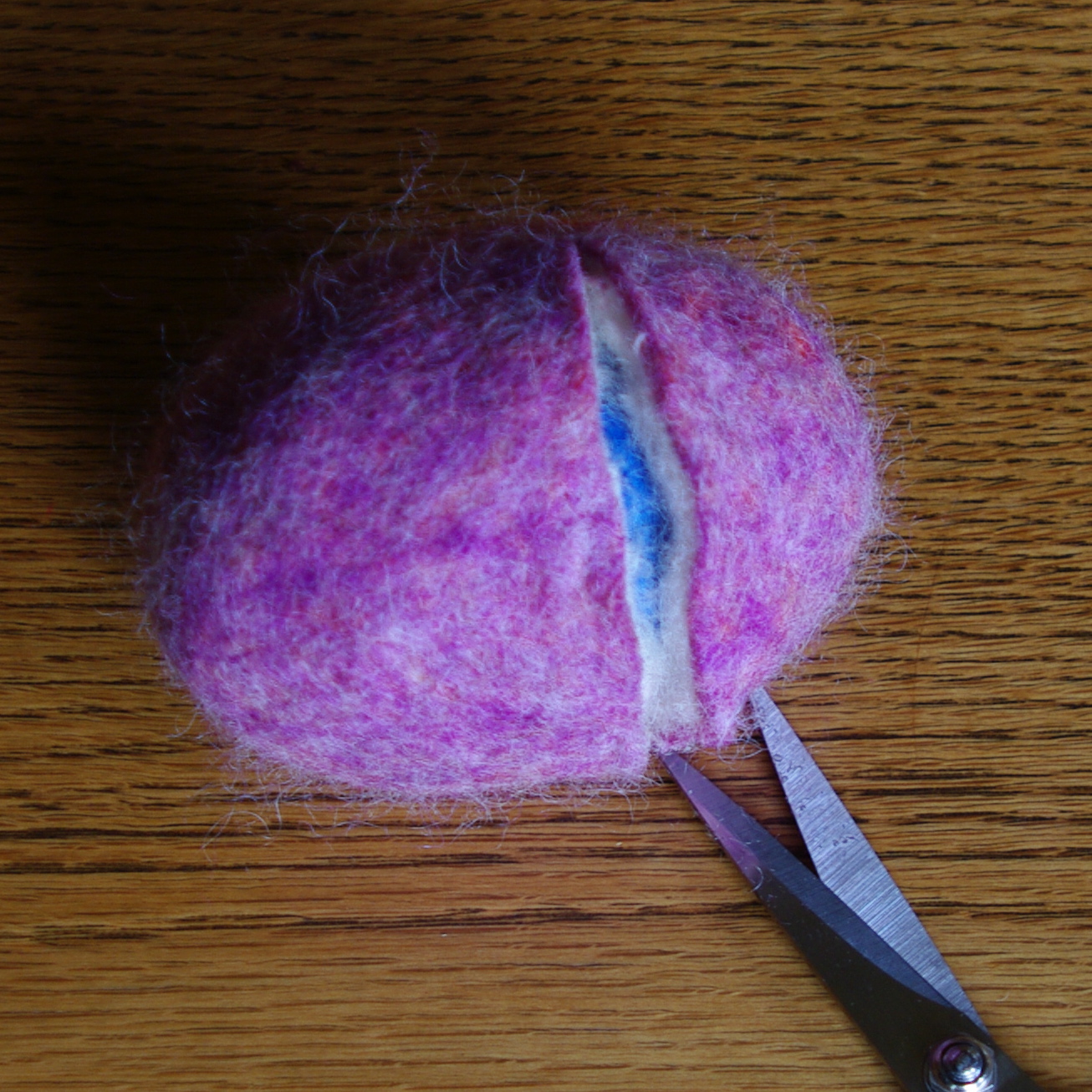 passengers on a little spaceship wet felting