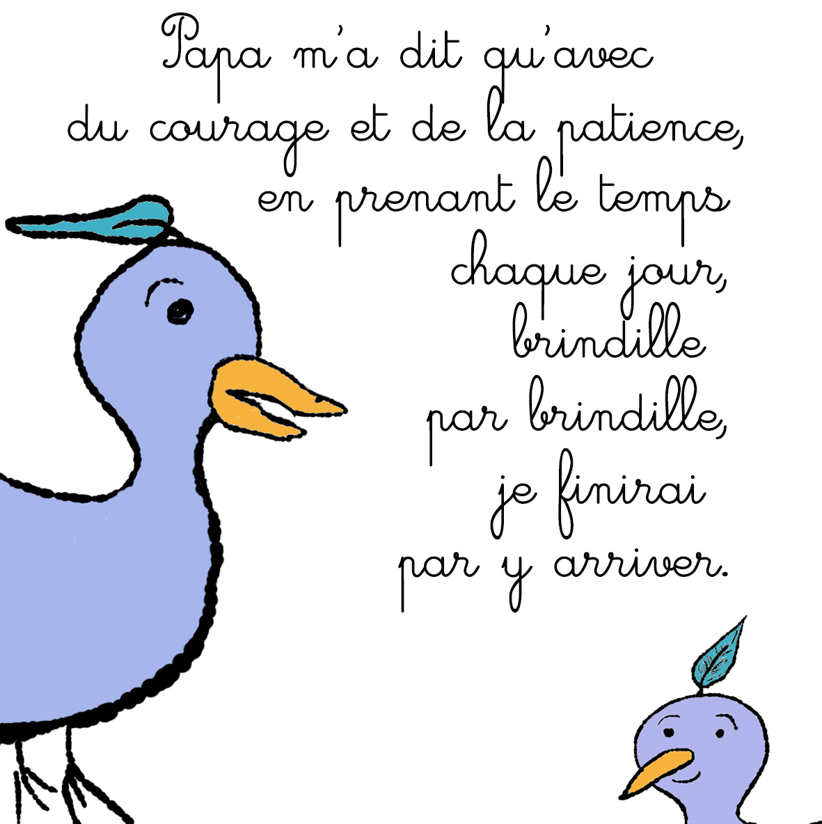 Apprendre avec maman Petit à petit, l'oiseau fait son nid.