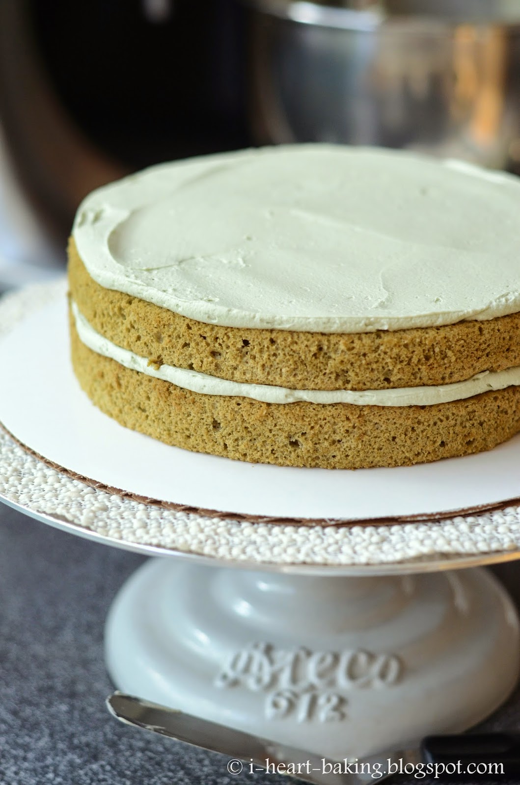 i heart baking! matcha green tea ruffle cake