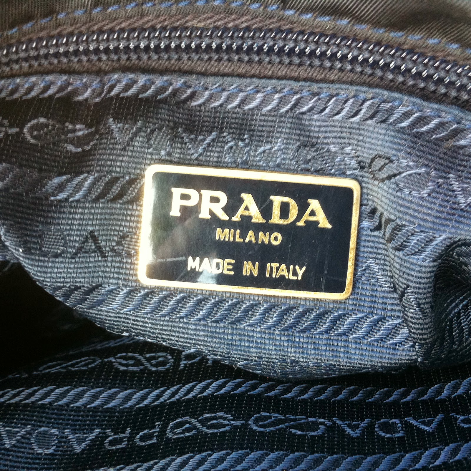DYBUNDLE COLLECTION Prada Vintage Black Tessuto Nylon & Gold Chain