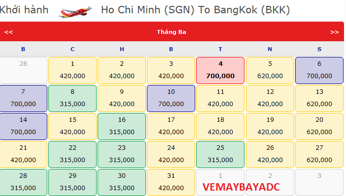 Vé máy bay đi Thái Lan hãng Viejet chỉ từ 315. 000 vnđ