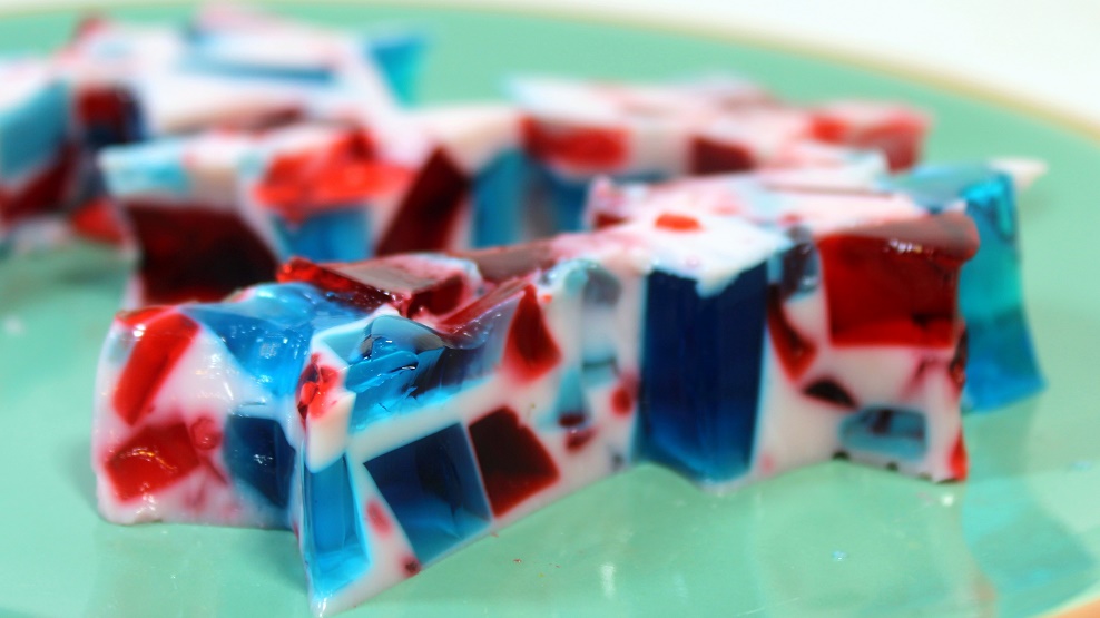 52 Ways to Cook Patriotic Red White and Blue STAINED GLASS JELLO 52