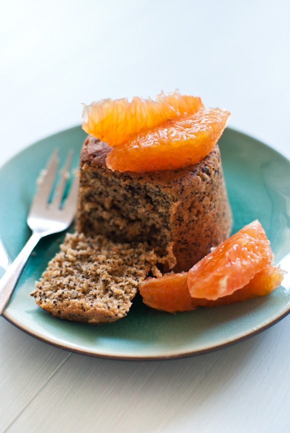 Scandi Home Blood orange and poppy seed spelt cakes