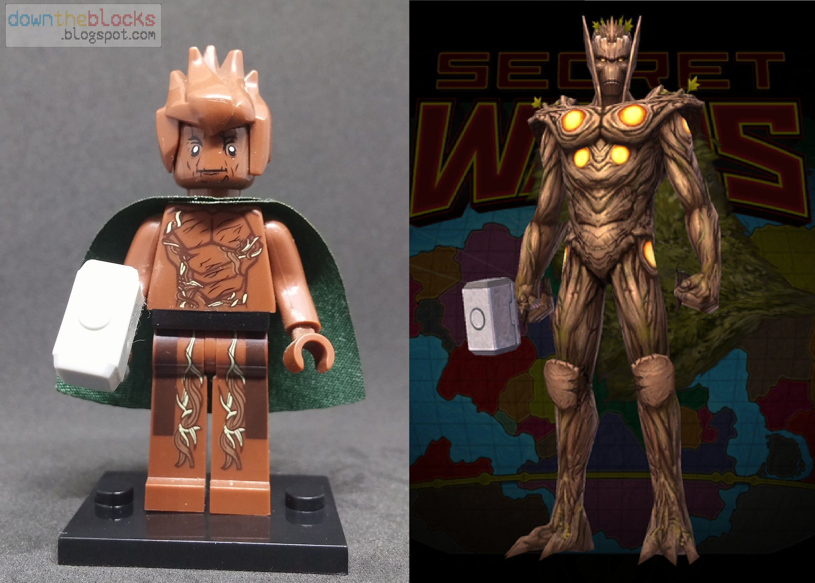 downtheblocks DTB DTB006 Thor Corps Groot aka Throot Minifig MOC