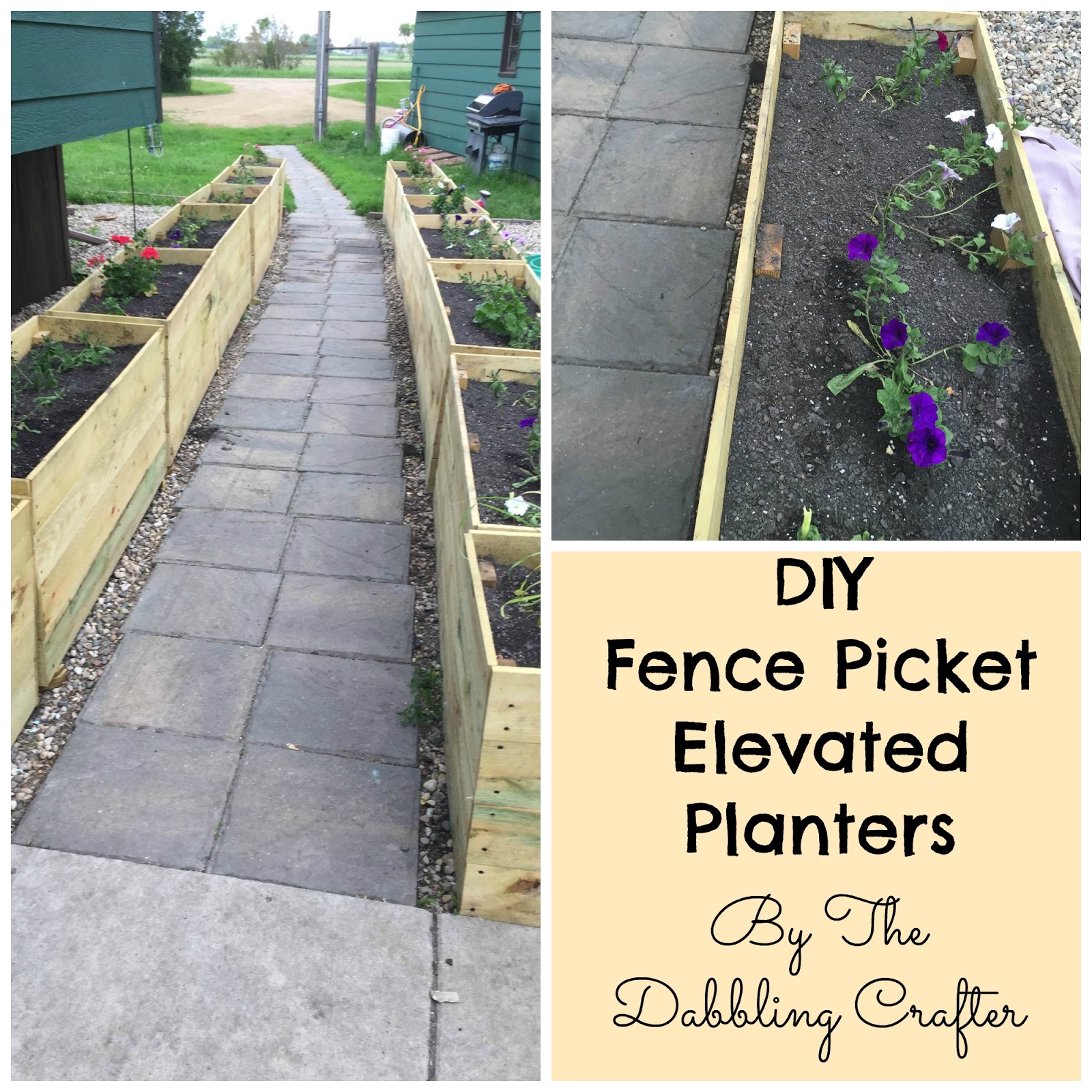 Show & Tell Fence Picket Elevated Planters The Dabbling Crafter