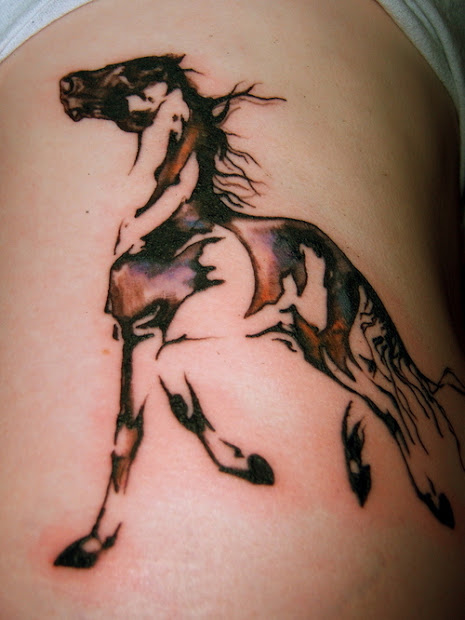 tita tattoos running horse tattoo