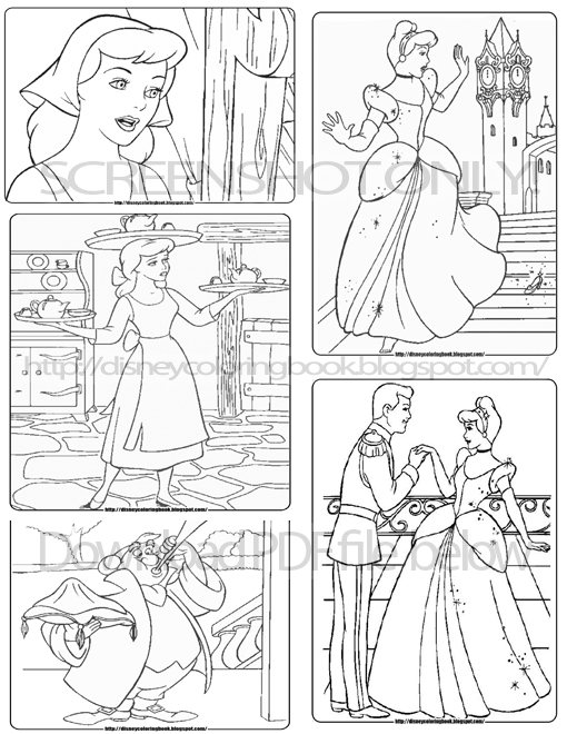 Disney Cinderella Free Coloring Pages