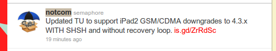 Updated TinyUmmbrella to support iPad2 GSM/CDMA downgrades to 4.3.x WITH SHSH and without recovery loop. [Photos], [Download]