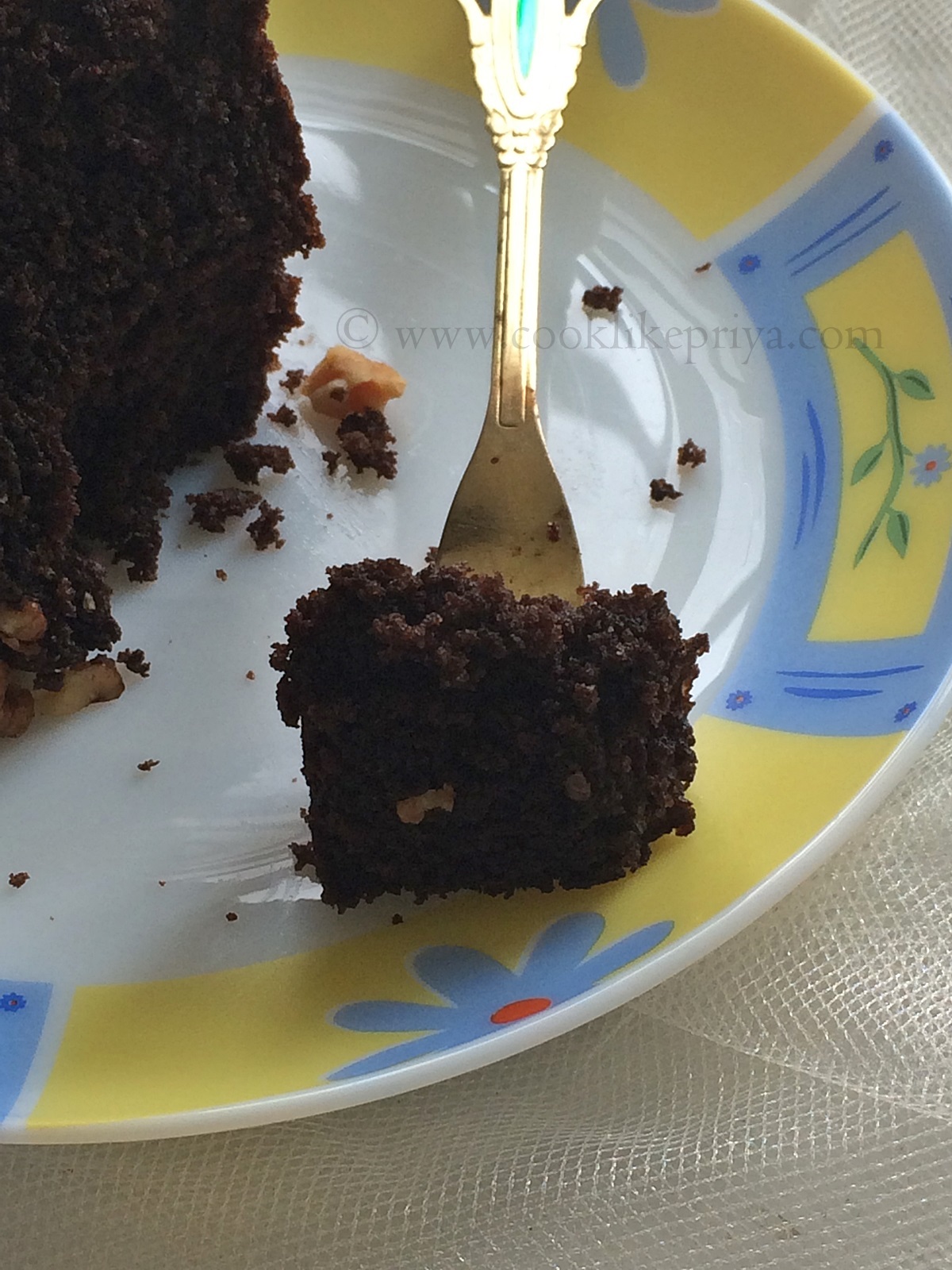 Cook like Priya Eggless Butterless Chocolate Cake Easy Chocolate