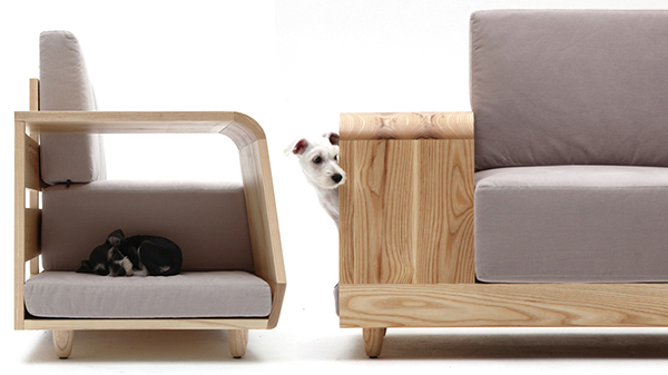 awesome design couch and chair: modern cushioned sofa with dog awesome design couch and chair: modern cushioned sofa with dog