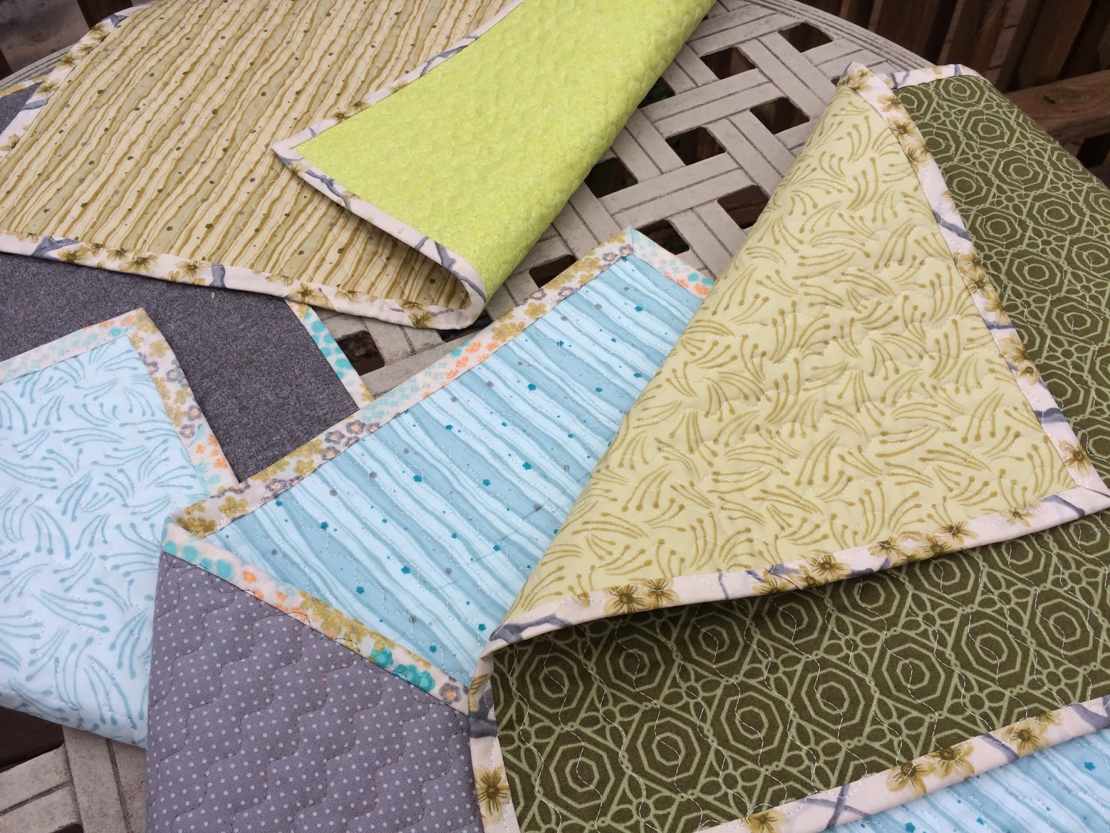 Sweet Succotash Quilts Placemats Binding finally figured out??