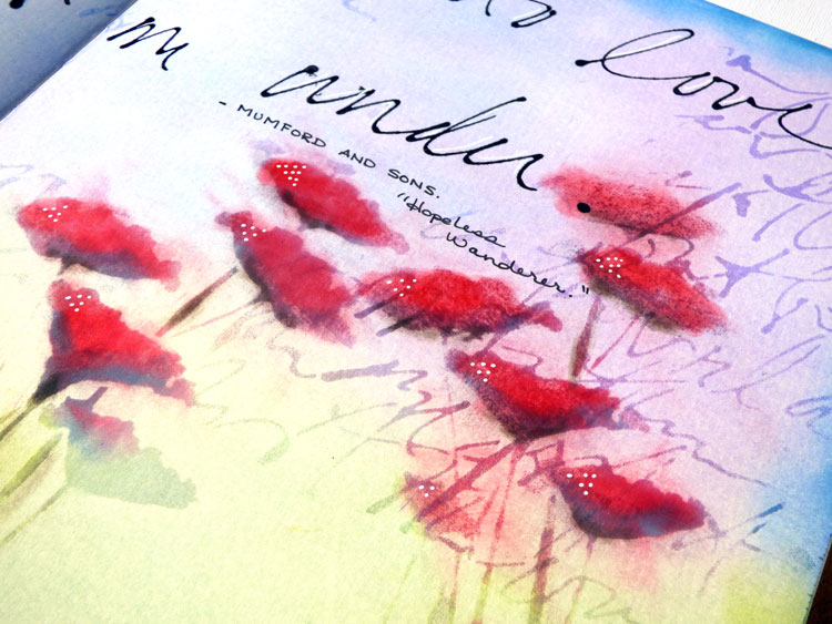 Inky Fairy Designs Blitsy Feature Pan Pastel Art Journal Page