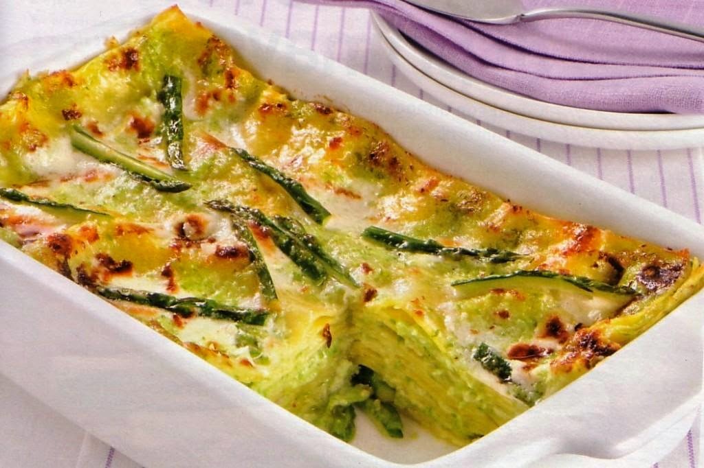 Lasagna with asparagus and cheese recipe AgneseItalianRecipes