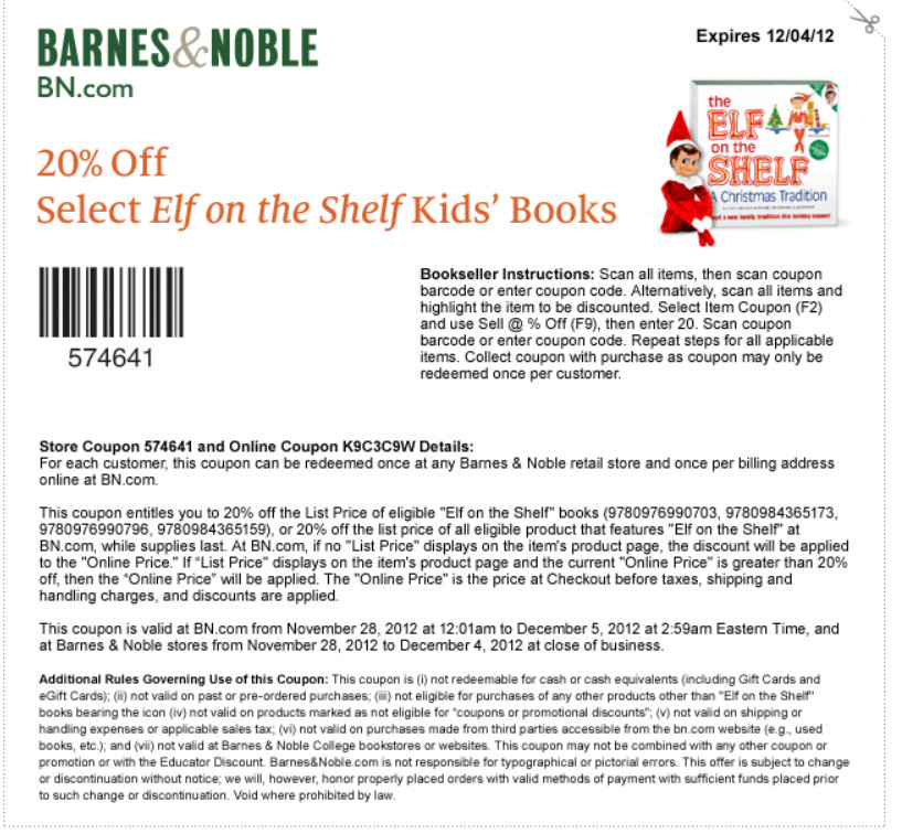 Barbara's Beat Save 20 off The Elf on the Shelf books 12/4