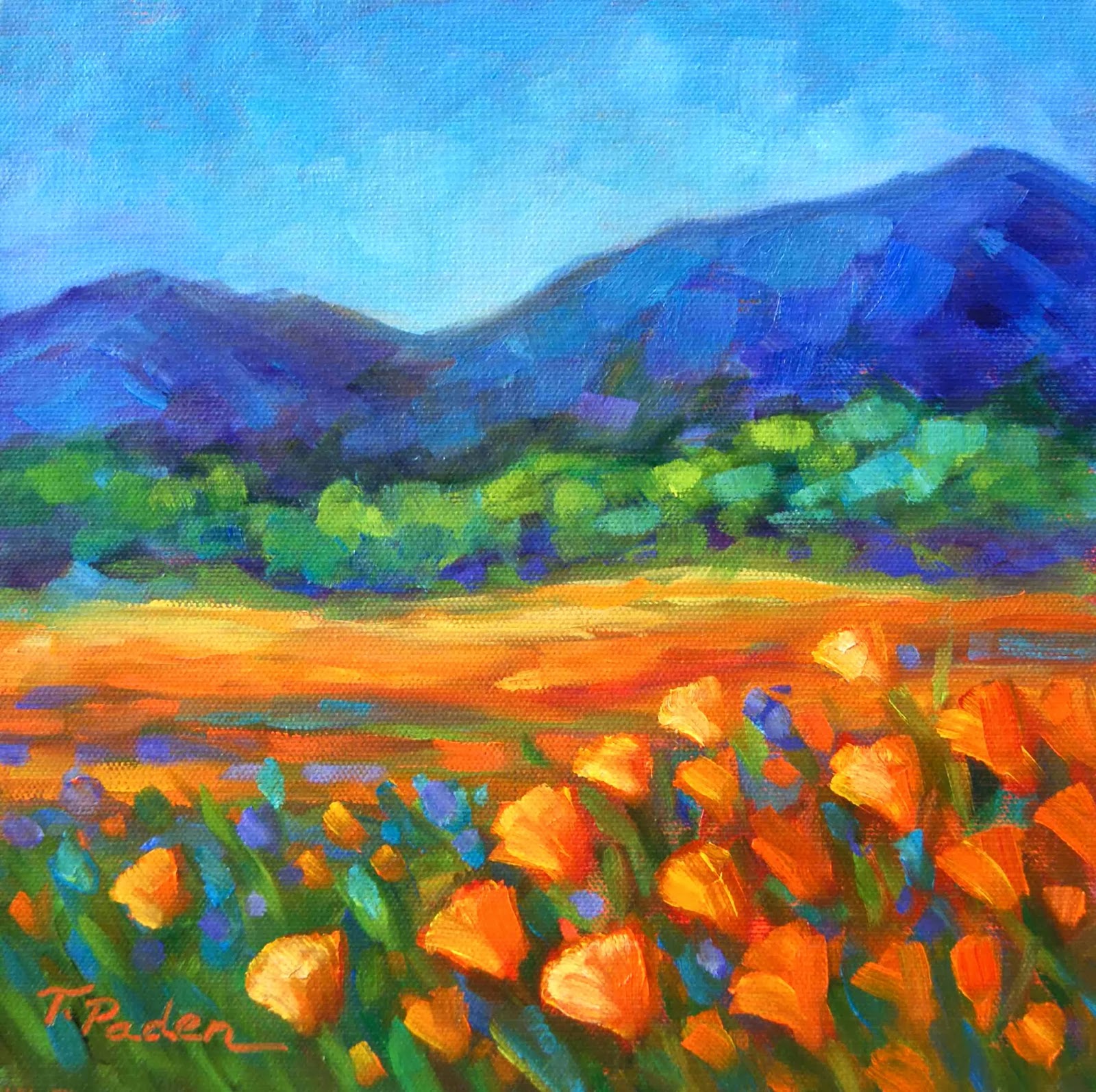 Paintings by Theresa Paden: Colorful Contemporary Landscape Painting by