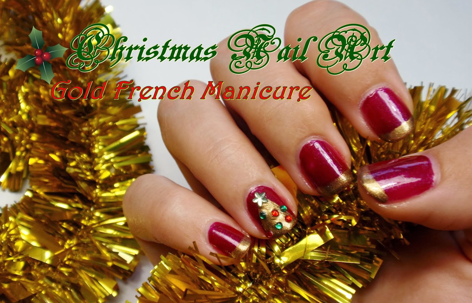 5. "Red and Gold French Manicure for the Holidays" - wide 2