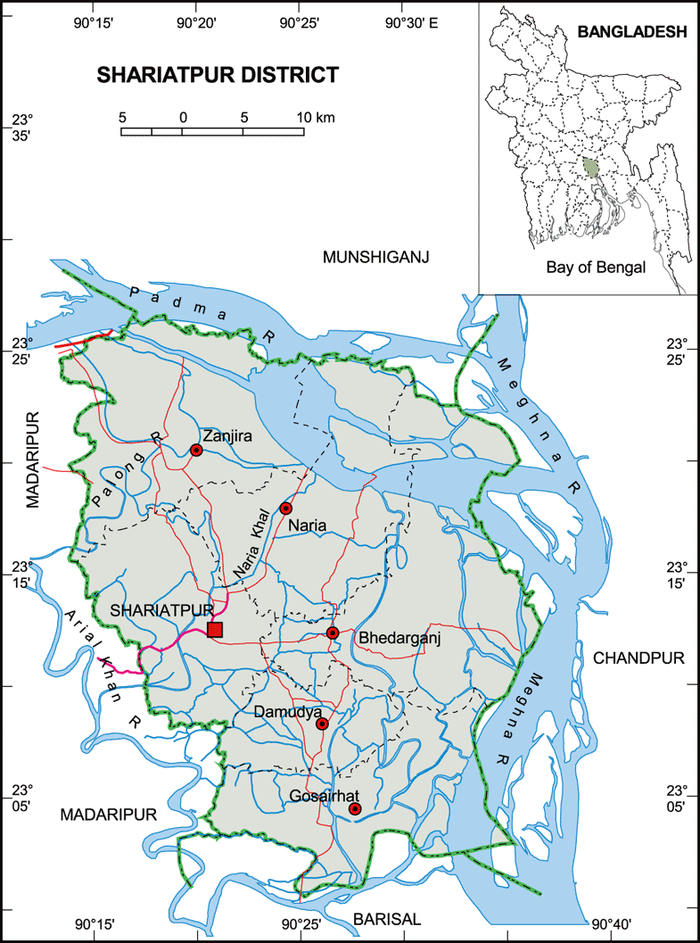 Maps of Bangladesh Shariatpur District