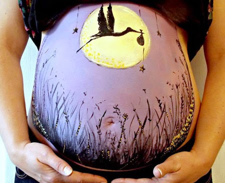 baby bumps as a canvas to paint