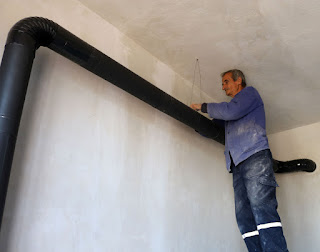 Shifting the pipe away from the wall Shifting the pipe away from the wall