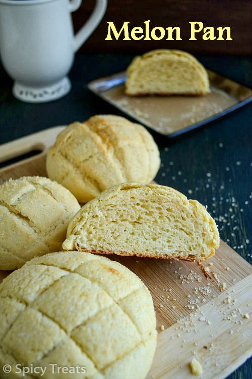 Spicy Treats Melon Pan / Japanese Melon Pan Recipe