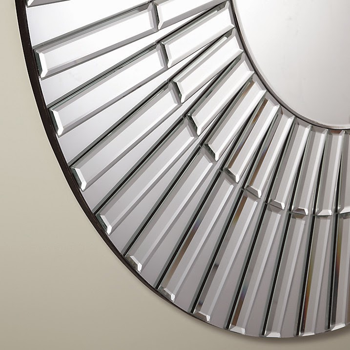 David Dangerous Round Art Deco Style Mirror