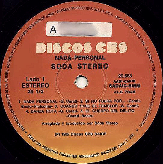 DISCO SODA STEREO disco soda stereo: