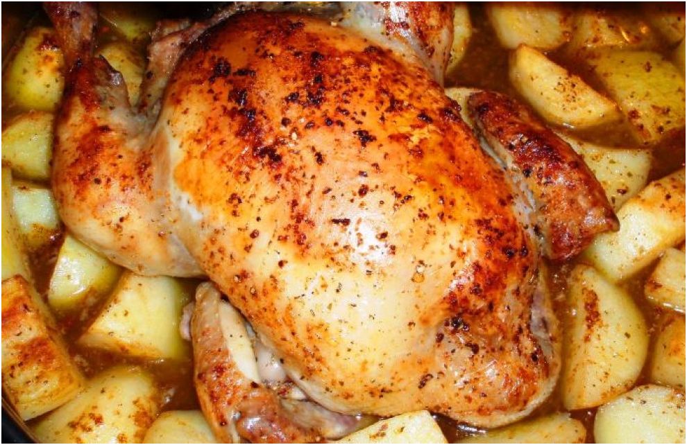 Κοτόπουλο με πατάτες στον φούρνο