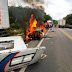 BR 101 – Ambulância colide em caminhão e pega fogo: três pessoas morrem